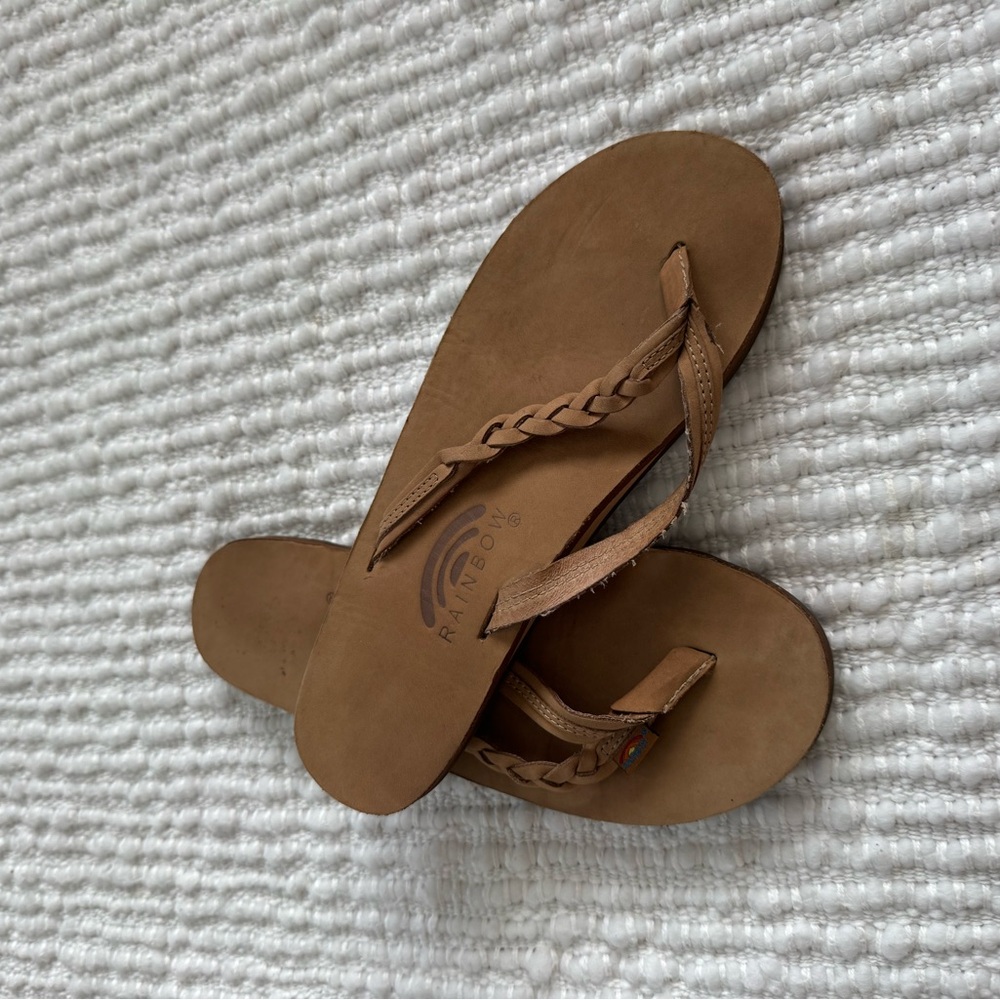 Rainbow Women's Brown Braided Sandals